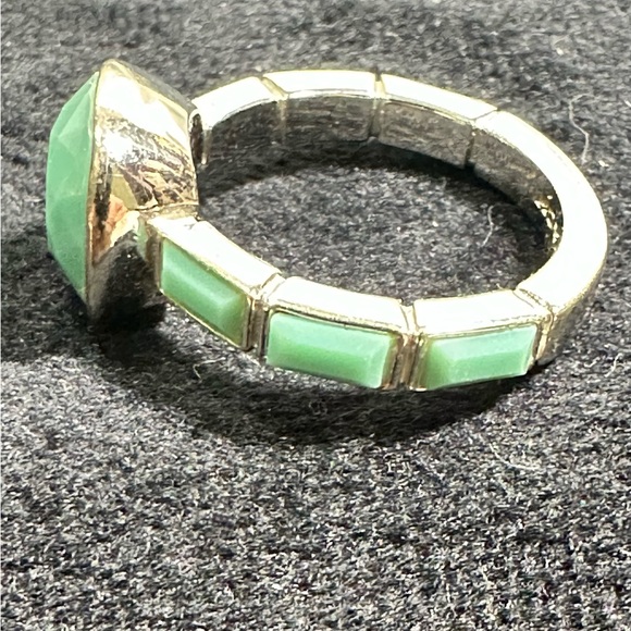 Vintage signed COACH Chalcedony Stone Ring - Picture 3 of 7